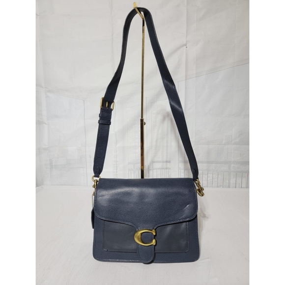 Authentic Coach Navy Leather Tabby Crossbody Bag - Picture 1 of 12